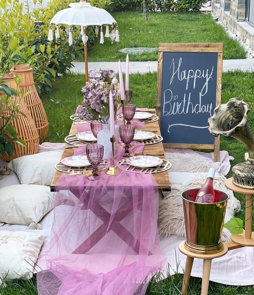 boho picnic birthday party theme