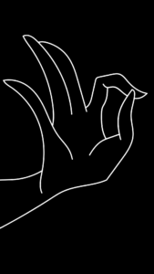 black aesthetic wallpaper hand art