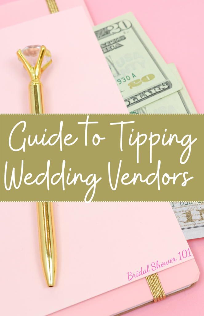 tipping wedding vendors