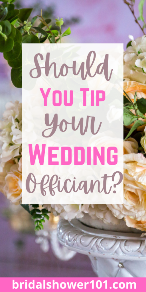 tip wedding officiant