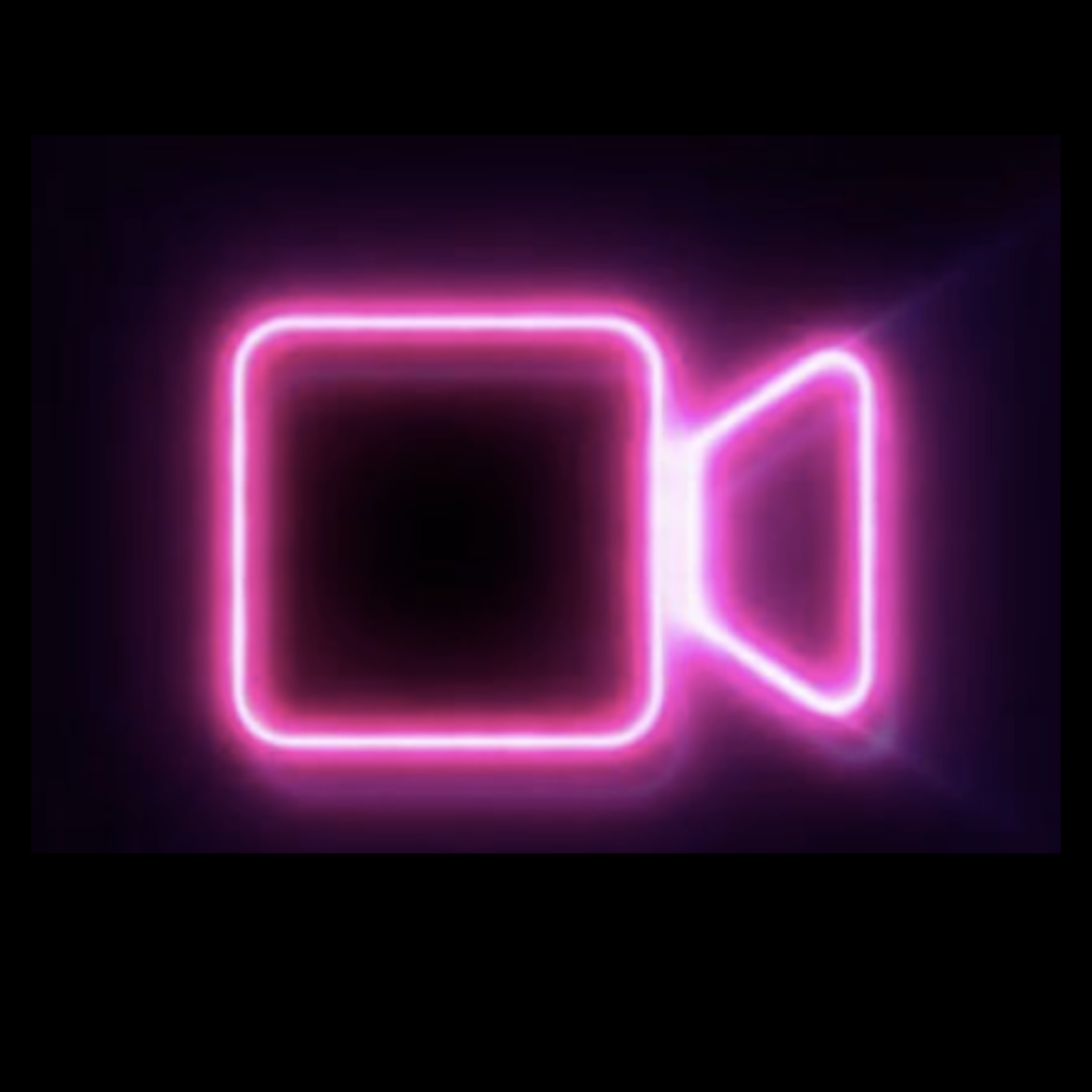 facetime icon neon pink