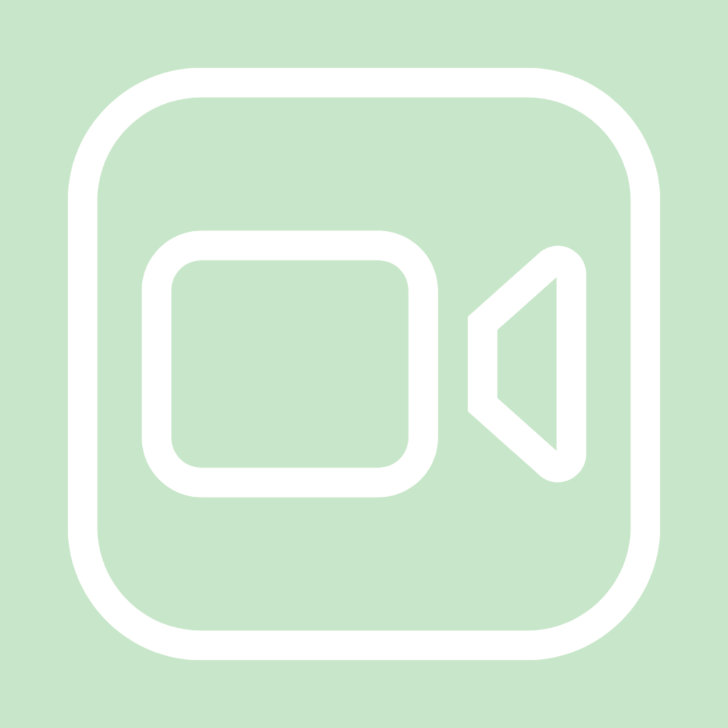 mint green facetime icon