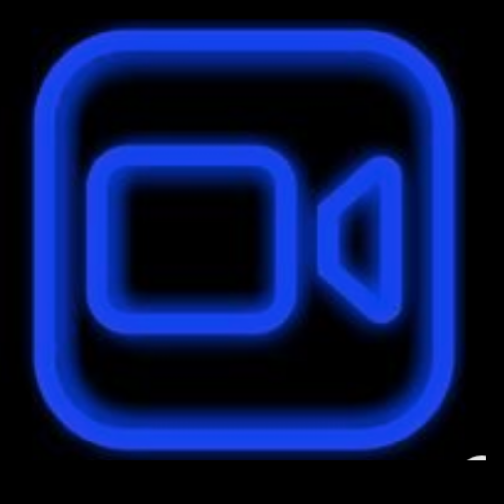 facetime icon neon blue
