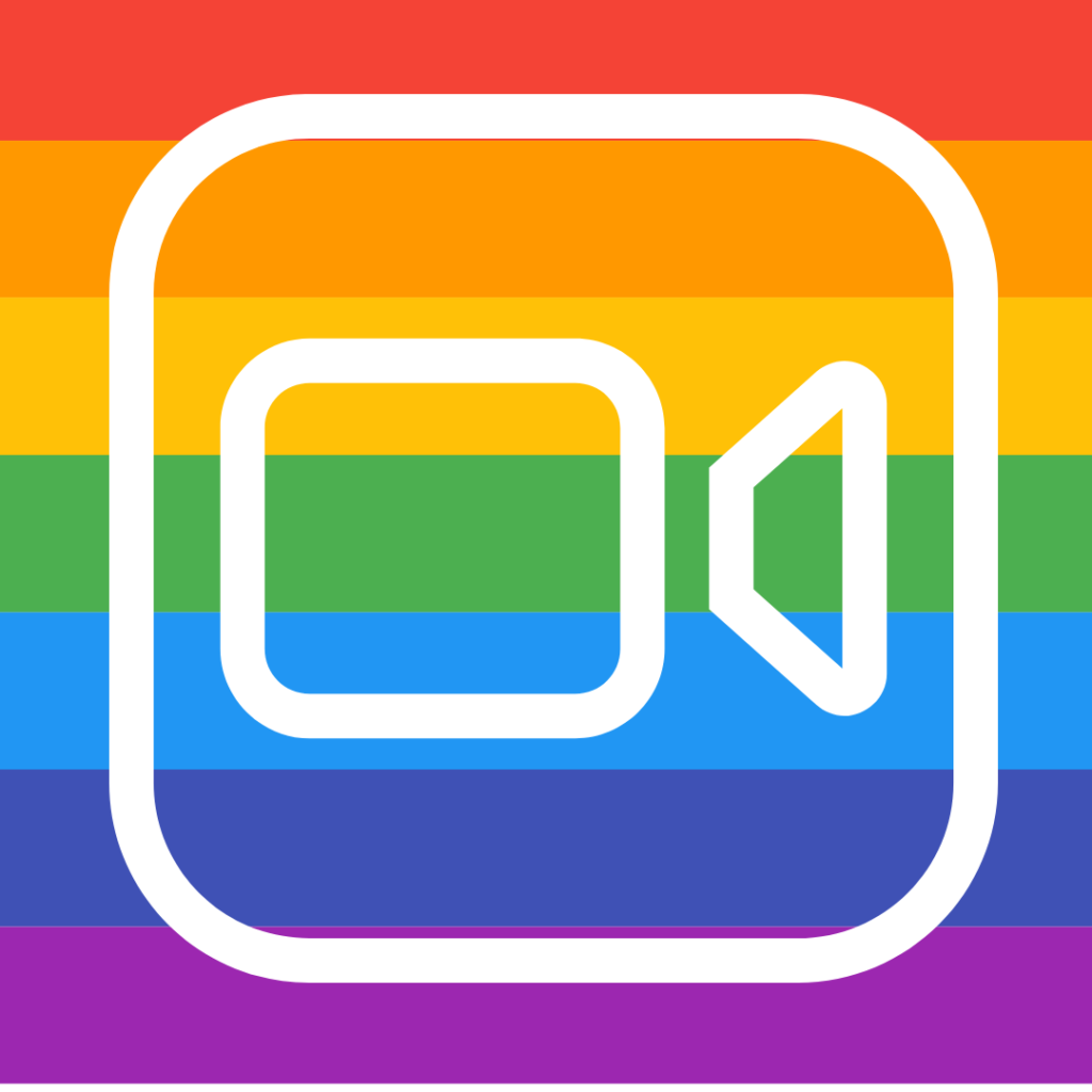 facetime icon rainbow