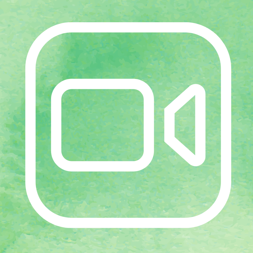 pastel green facetime icon