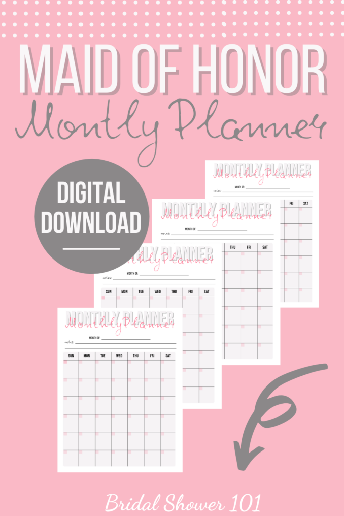 maid of honor planner