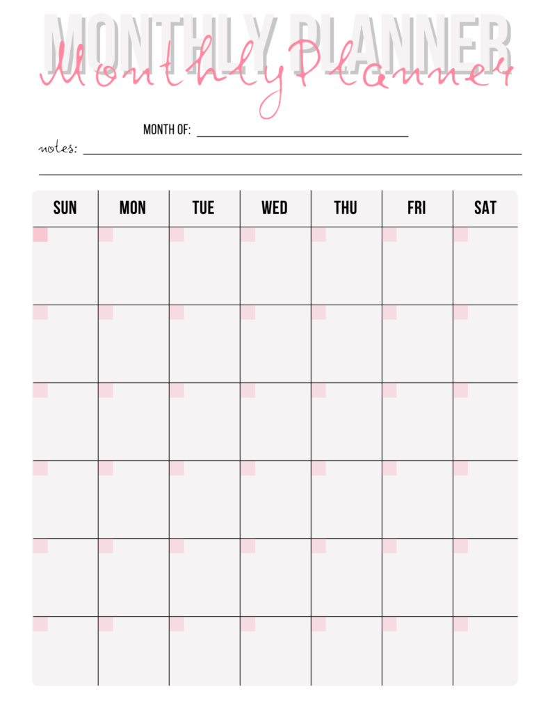 Monthly-planner-1 | Bridal Shower 101