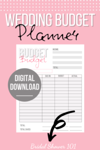 maid of honor planner wedding budget
