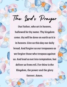 The Lord’s Prayer Printable 6 Designs Free Downloads | Bridal Shower 101