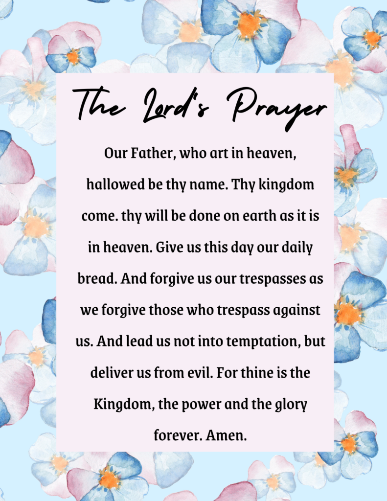 The Lord s Prayer Printable 6 Designs Free Downloads Bridal Shower 101