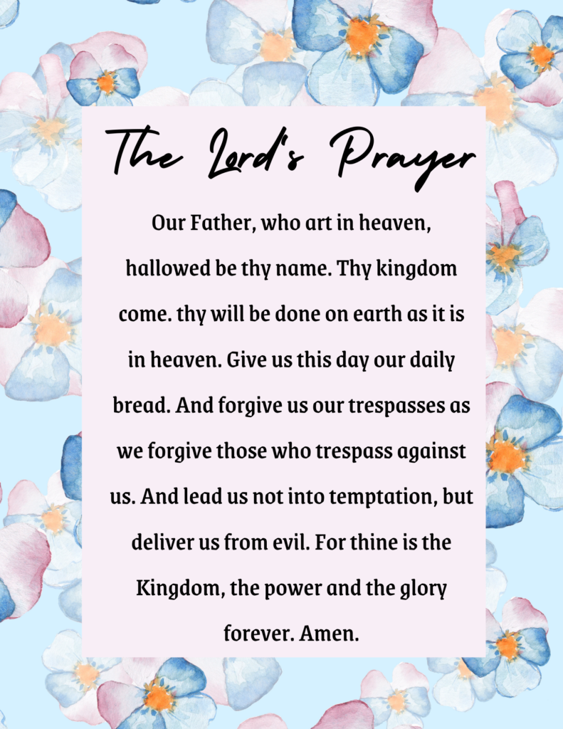 The Lord s Prayer Printable