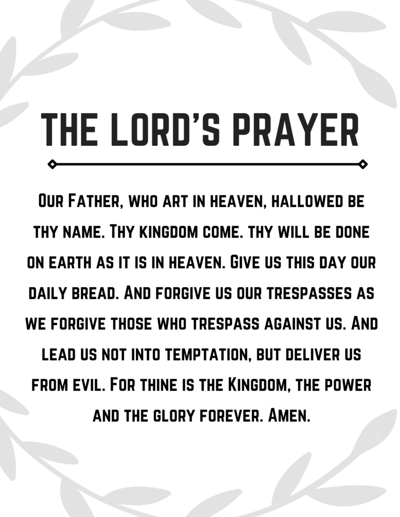 The Lord’s Prayer Printable 6 Designs Free Downloads