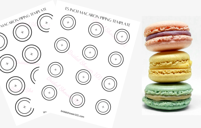 Free Printable Macaron Template And Piping Outline (PDF) | Bridal ...