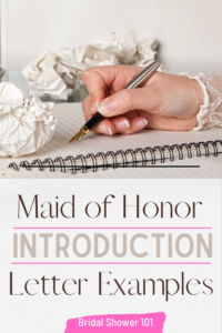 maid of honor introduction letter