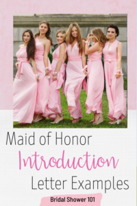 Maid of Honor Introduction Letter to Bridesmaids | Bridal Shower 101