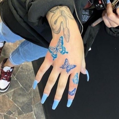 baddie tattoos butterfly