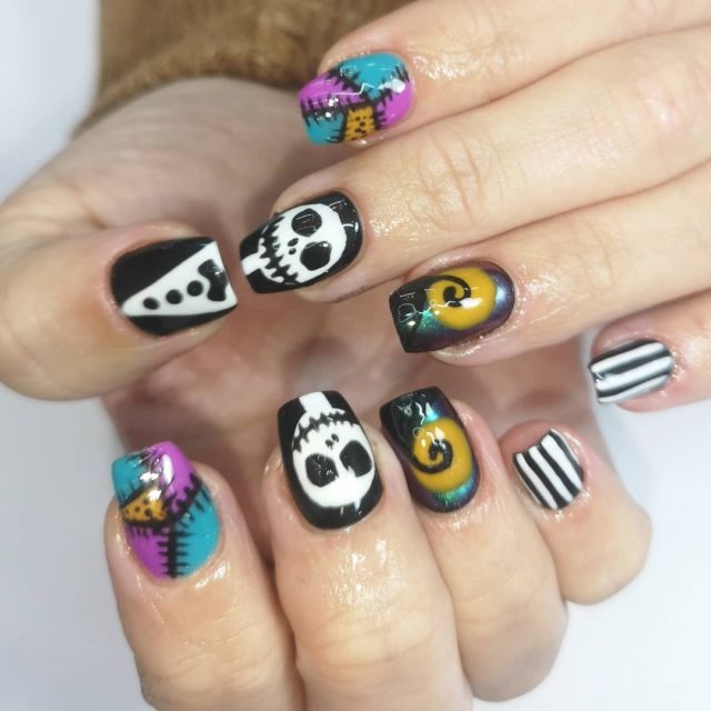 short nightmare before christmas nails | Bridal Shower 101