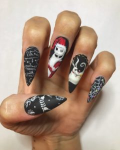 nightmare before christmas nail art