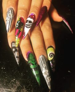 easy nightmare before christmas nails