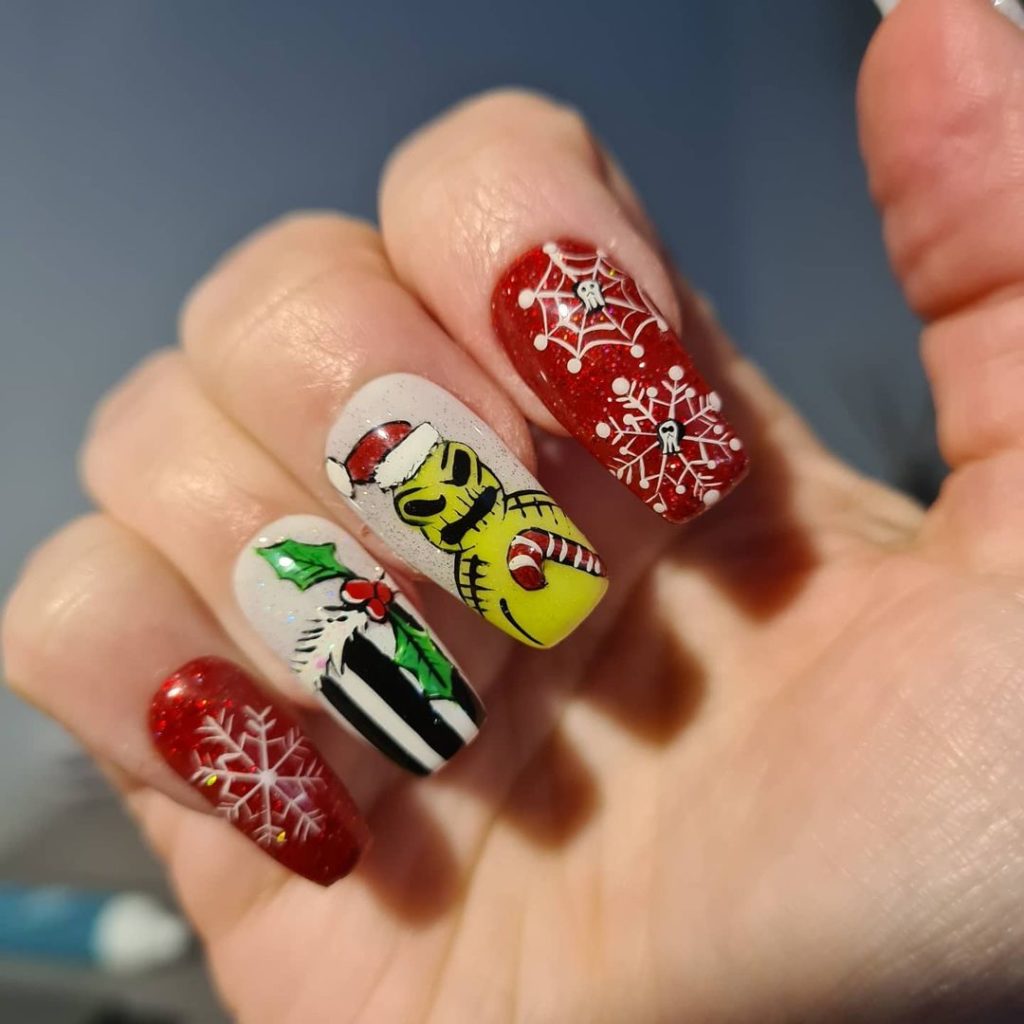 easy nightmare before christmas nails