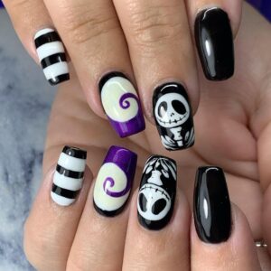 Jack nightmare before christmas nails