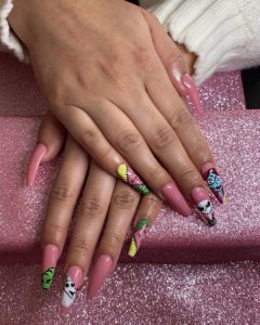 sally nightmare before christmas nails