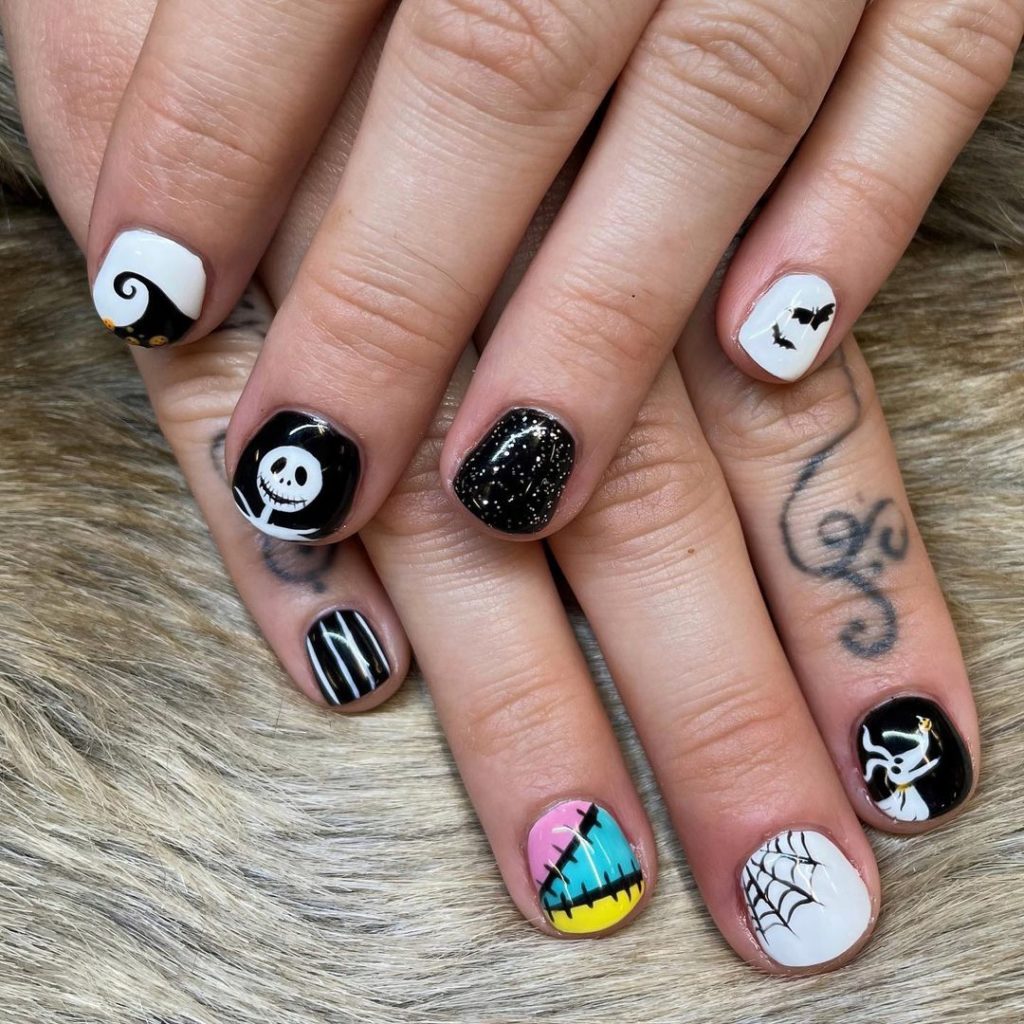 short nightmare before christmas nails