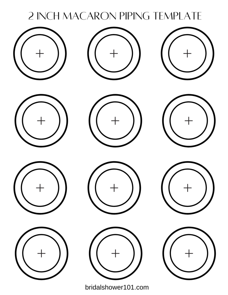 2 Inch Macaron Piping Template (1) | Bridal Shower 101