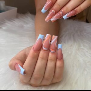 trendy baddie acrylic nails