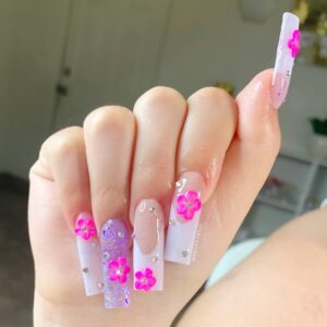 baddie acrylic nails