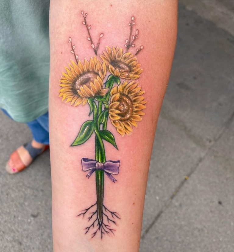 sunflower tattoo