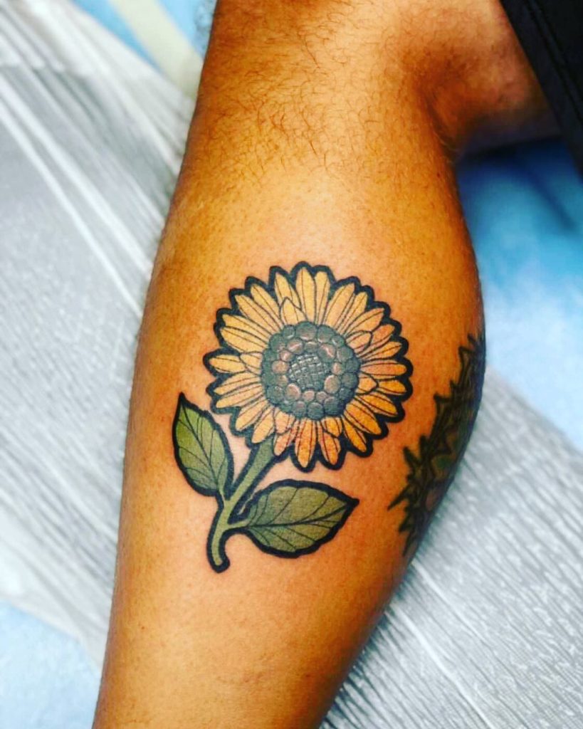 Pinterest Minimalist Sunflower Tattoo - Temu