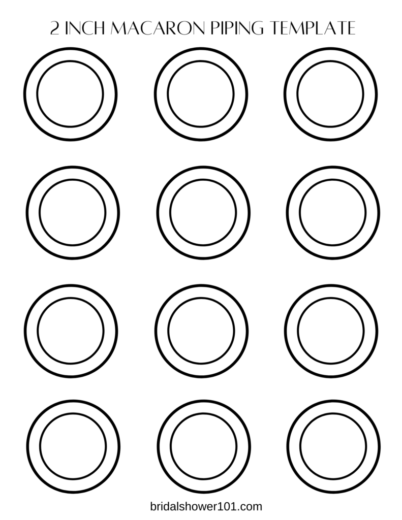 Macaron 1.75 Inch Circle Template Simple Free Printable Macarons
