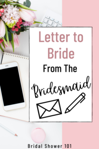 letter to bride form bridesmaid