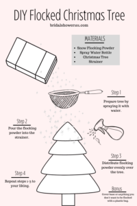 flocked christmas tree diy