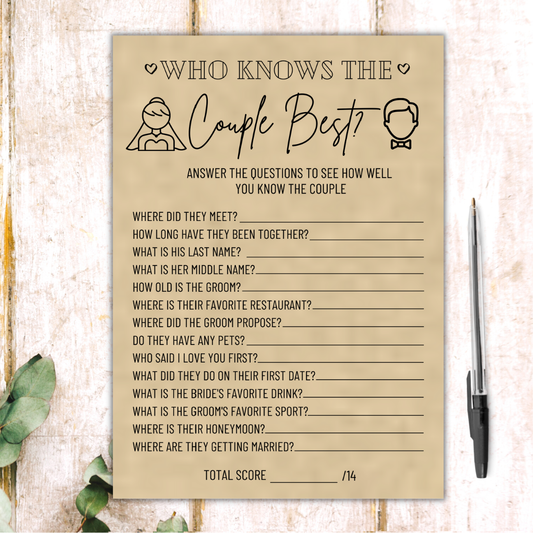 Who Knows The Couple Best Printable Bridal Shower Gam - vrogue.co
