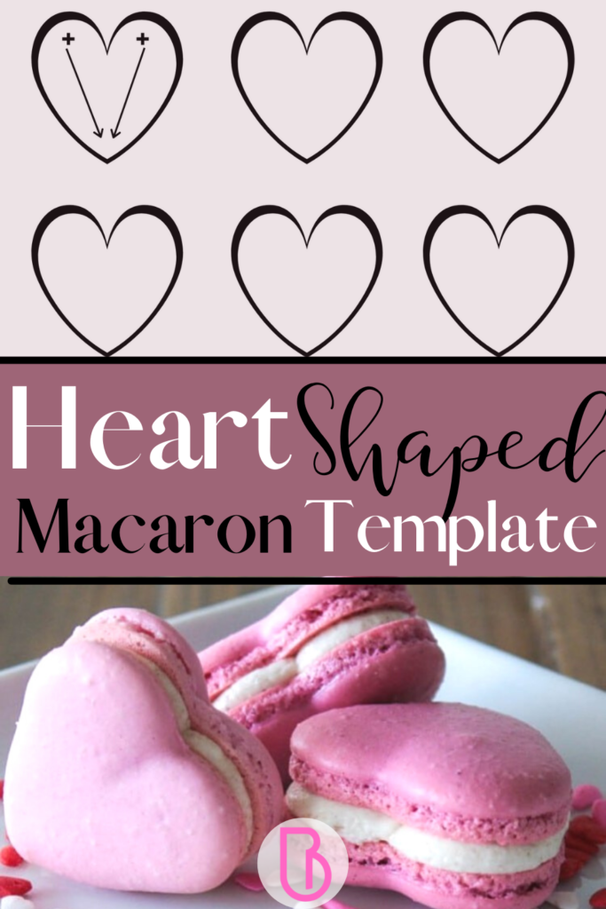 printable macaron template heart shaped