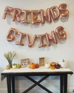 friendsgiving decorations rose gold