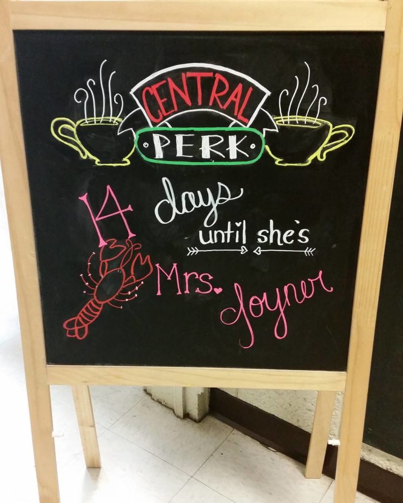 friends themed bachelorette party sign
