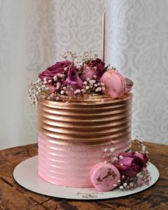 rose gold cake ideas