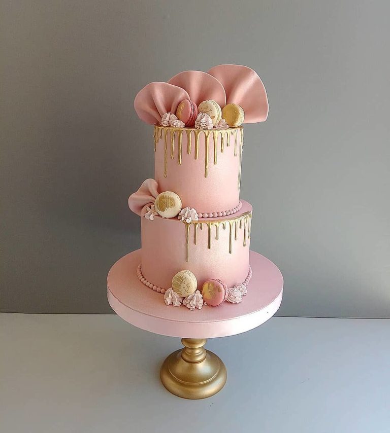 rose gold cake Bridal Shower 101