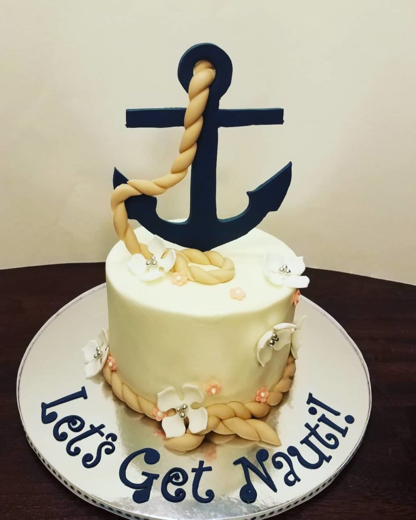 nautical bachelorette party cake