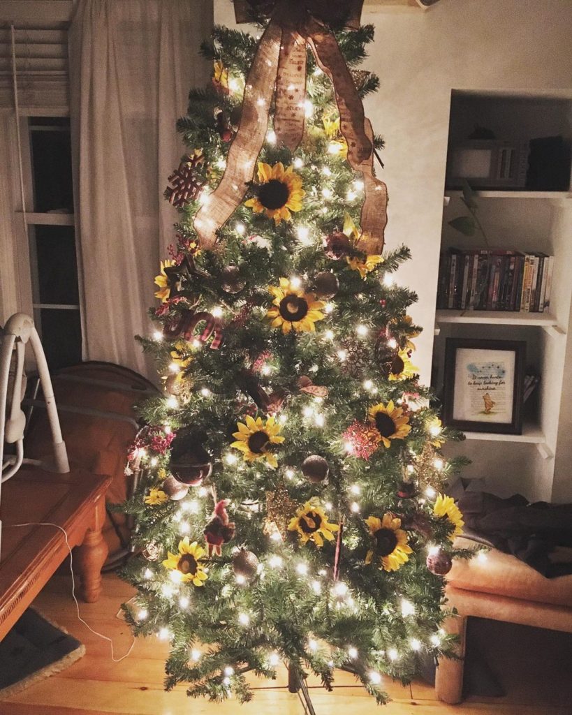 sunflower christmas tree ideas