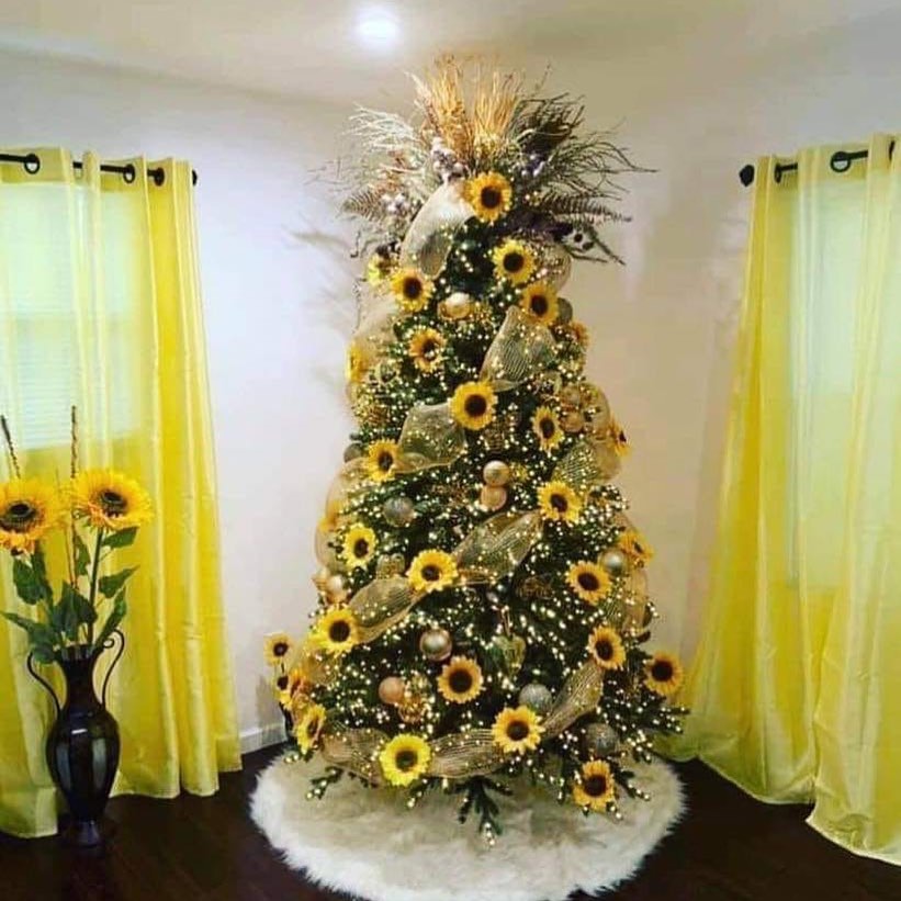 sunflower christmas tree decorations