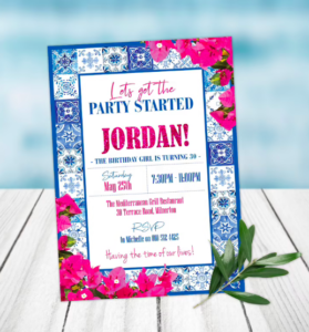 mamma mia bachelorette party invitations