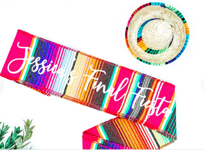 final fiesta bachelorette party sash