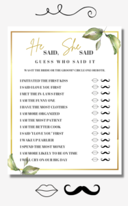 he said she said game