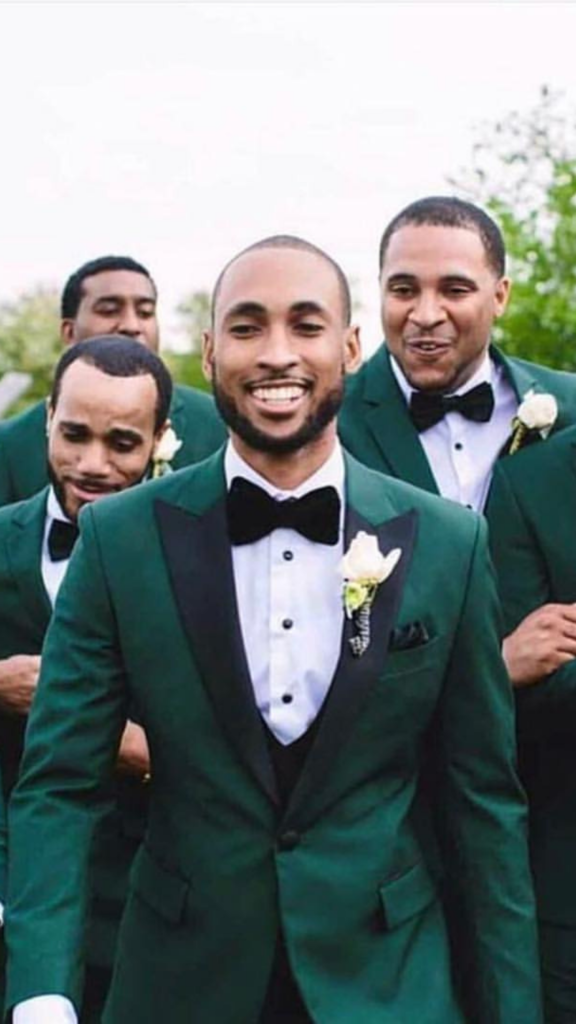 emerald wedding groomsmen