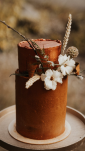 terracotta wedding cake