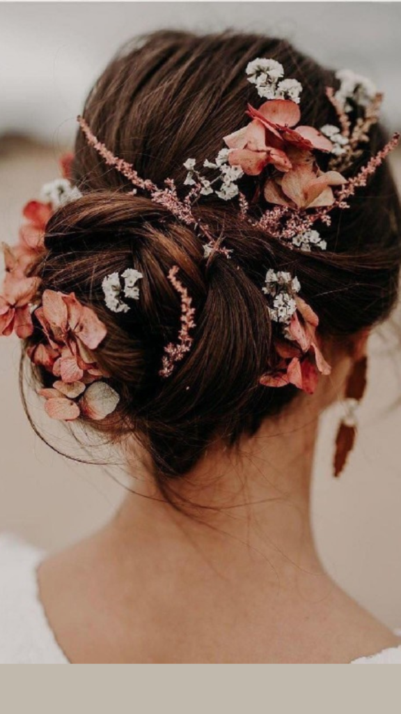 cinnamon rose wedding hair